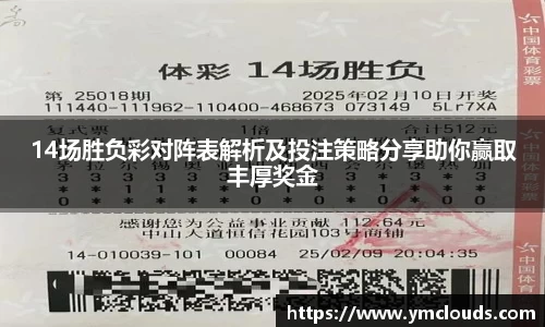 14场胜负彩对阵表解析及投注策略分享助你赢取丰厚奖金